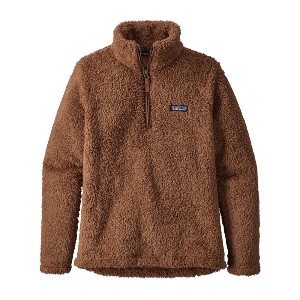 Patagonia Los Gatos 1/4 Zip Fleece Womens Small Brown Sherpa Pullover
